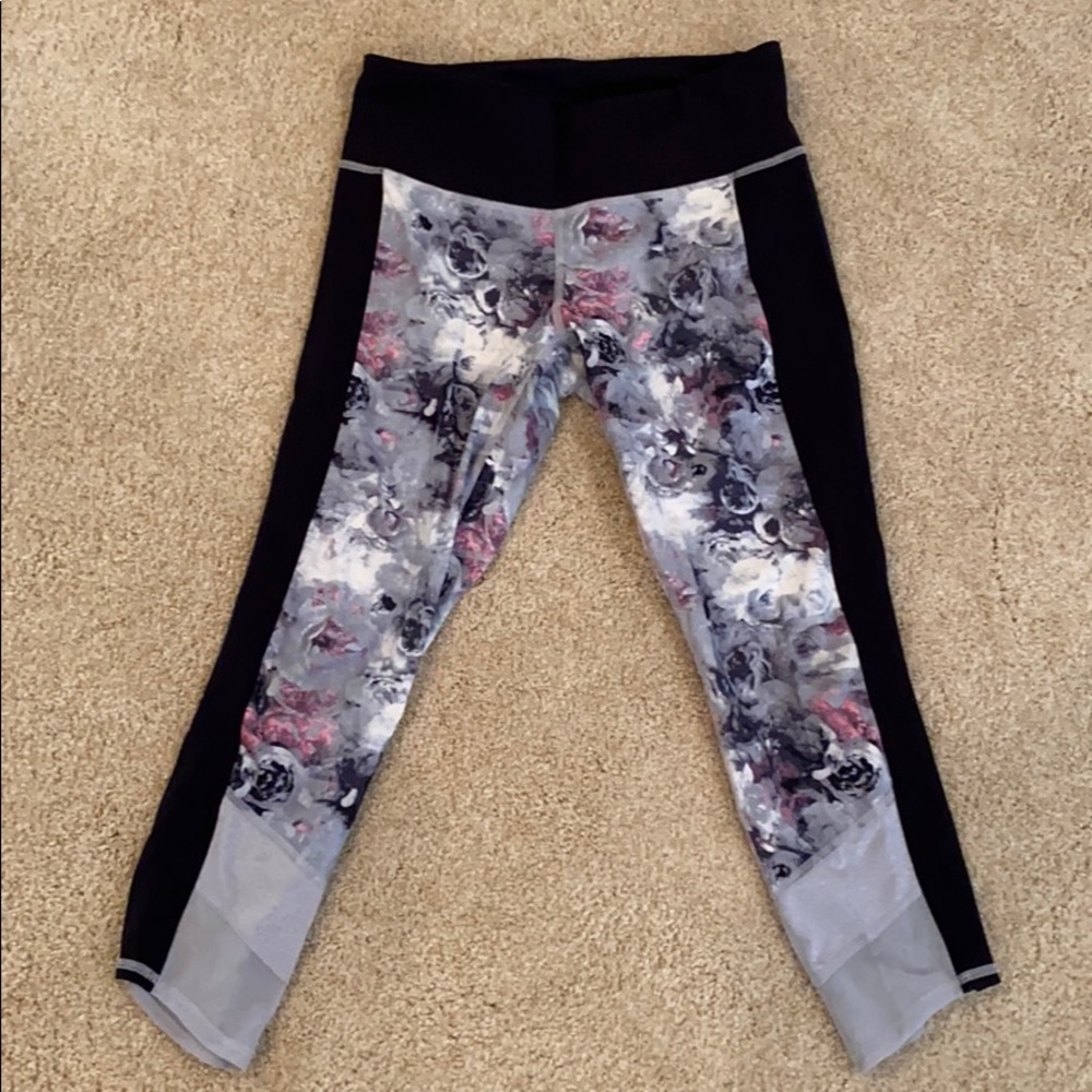 Lululemon floral rose print running leggings
